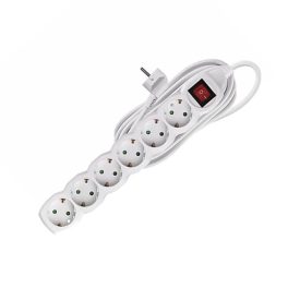   Elosztó hat csatlakozós kapcsolós túlfeszültség védett 1,5m kábellel asztali 16A max. 3500W