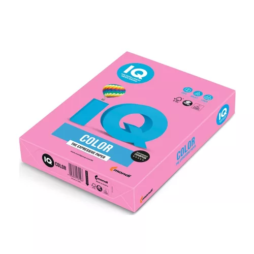 Másolópapír, színes, A3, 80g. IQ 500ív/csomag, neon rózsa