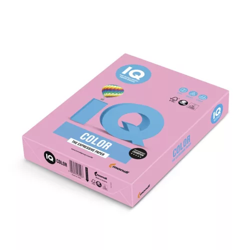 Másolópapír, színes, A4, 80g. IQ PI25 500ív/csomag, pasztell pink