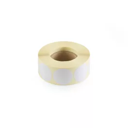  Etikett címke, 30mm, körcímke tekercses, 1000 címke/tekercs fehér
