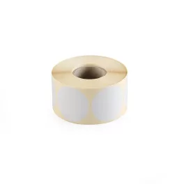   Etikett címke, 50mm, körcímke tekercses, 1000 címke/tekercs fehér
