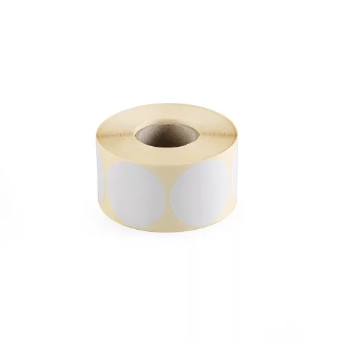Etikett címke, 50mm, körcímke tekercses, 1000 címke/tekercs fehér
