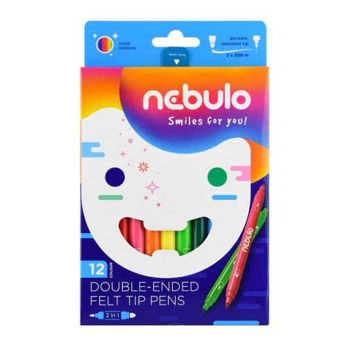 Rostirón, filctoll készlet, vízbázisú kétvégű Nebulo 12 klf. szín