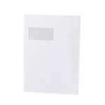 Boríték TC/4 szilikonos bélésnyomott bal ablak 50x100 ablak bal oldalról 20mm felülről 52mm Bluering® fehér